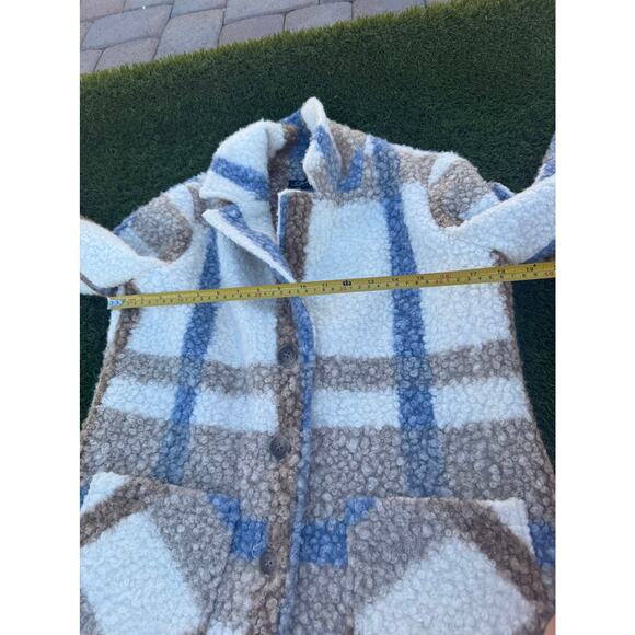 Charlie B Plaid Boucle Knit Coat Snowflake Women's Sz S - Picture 6 of 9